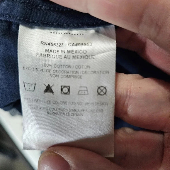 Nike Mens Large Navy Blue Chenille Swoosh Logo T Shirt Retro Y2K Streetwear - Picture 5 of 5